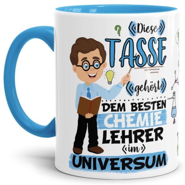 Tasse aus hochwertiger Keramik für den besten Chemie-Lehrer im Universum. Perfekt als kleines Geschenk zum Schulabschluss für den Lieblings-...