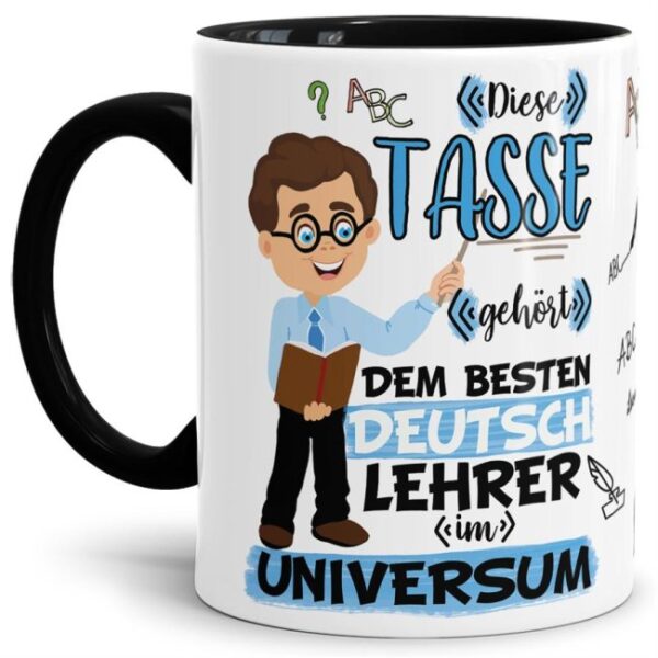 Tasse aus hochwertiger Keramik für den besten Deutsch-Lehrer im Universum. Perfekt als kleines Geschenk zum Schulabschluss für den Lieblings-...