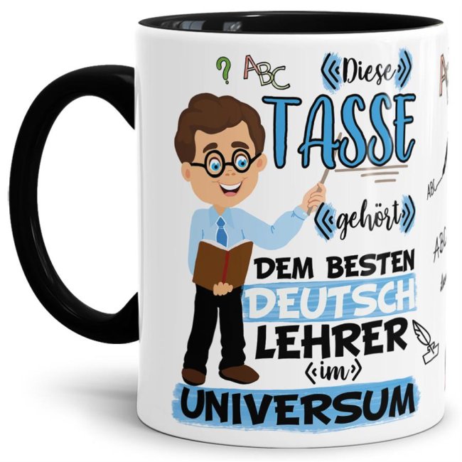 Tasse aus hochwertiger Keramik für den besten Deutsch-Lehrer im Universum. Perfekt als kleines Geschenk zum Schulabschluss für den Lieblings-...