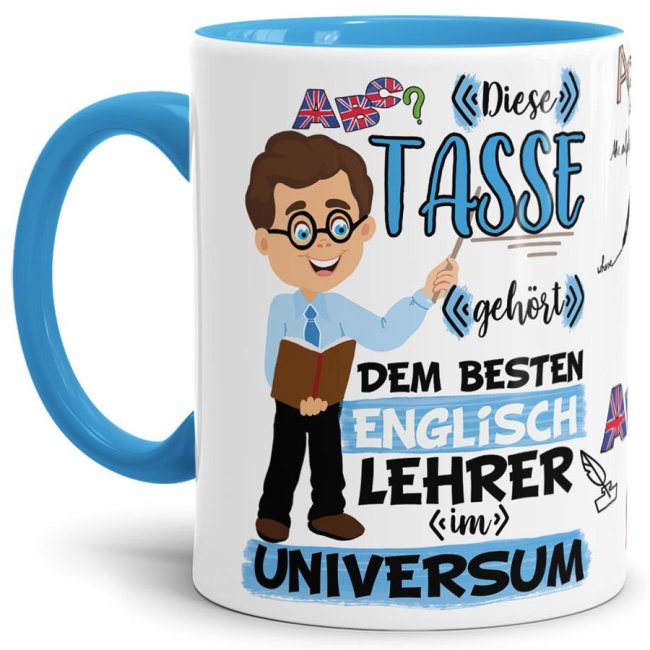 Tasse aus hochwertiger Keramik für den besten Englisch-Lehrer im Universum. Perfekt als kleines Geschenk zum Schulabschluss für den Lieblings-...