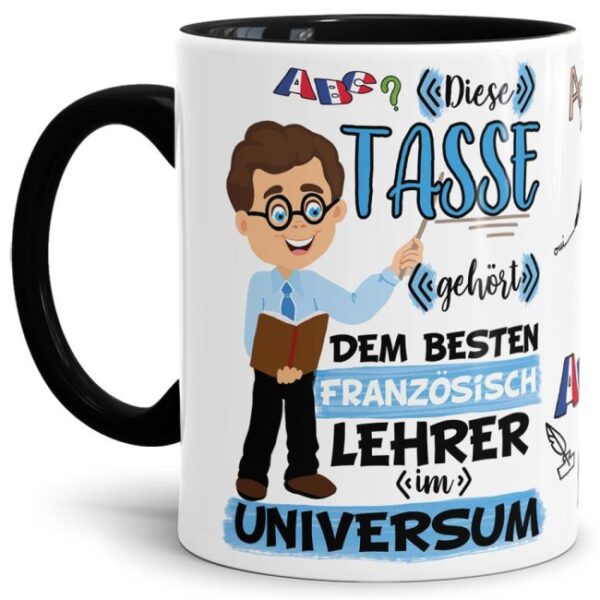 Tasse aus hochwertiger Keramik für den besten Französisch-Lehrer im Universum. Perfekt als kleines Geschenk zum Schulabschluss für den Lieblings-...