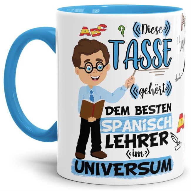 Tasse aus hochwertiger Keramik für den besten Spanisch-Lehrer im Universum. Perfekt als kleines Geschenk zum Schulabschluss für den Lieblings-...