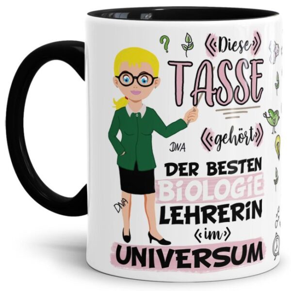 Tasse aus hochwertiger Keramik für die beste Biologie-Lehrerin im Universum. Perfekt als kleines Geschenk zum Schulabschluss für die Lieblings-...