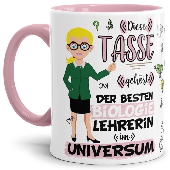 Tasse aus hochwertiger Keramik für die beste Biologie-Lehrerin im Universum. Perfekt als kleines Geschenk zum Schulabschluss für die Lieblings-...