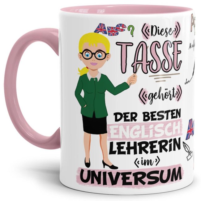 Tasse aus hochwertiger Keramik für die beste Englisch-Lehrerin im Universum. Perfekt als kleines Geschenk zum Schulabschluss für die Lieblings-...