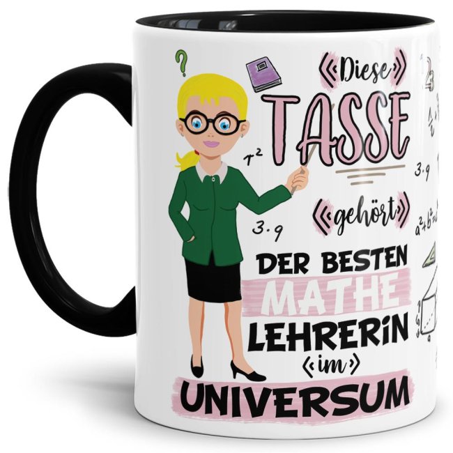 Tasse aus hochwertiger Keramik für die beste Mathe-Lehrerin im Universum. Perfekt als kleines Geschenk zum Schulabschluss für die Lieblings-...