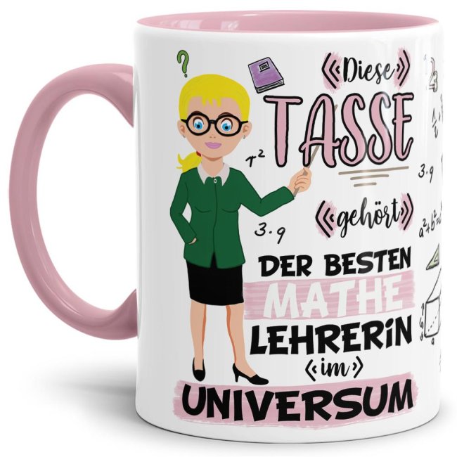 Tasse aus hochwertiger Keramik für die beste Mathe-Lehrerin im Universum. Perfekt als kleines Geschenk zum Schulabschluss für die Lieblings-...