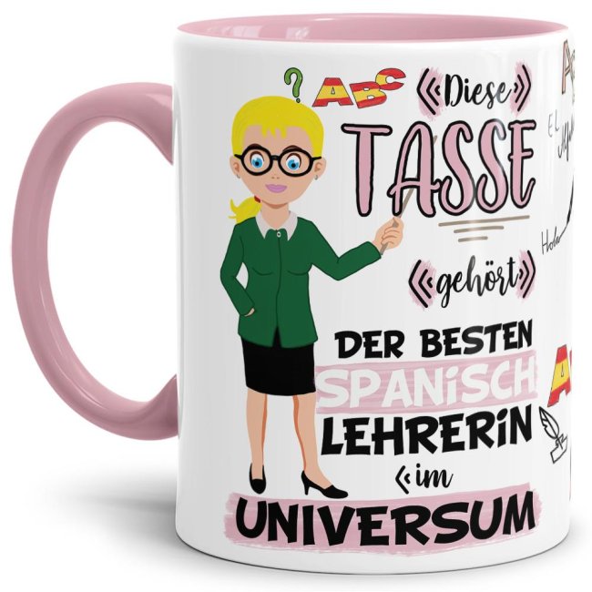 Tasse aus hochwertiger Keramik für die beste Spanisch-Lehrerin im Universum. Perfekt als kleines Geschenk zum Schulabschluss für die Lieblings-...