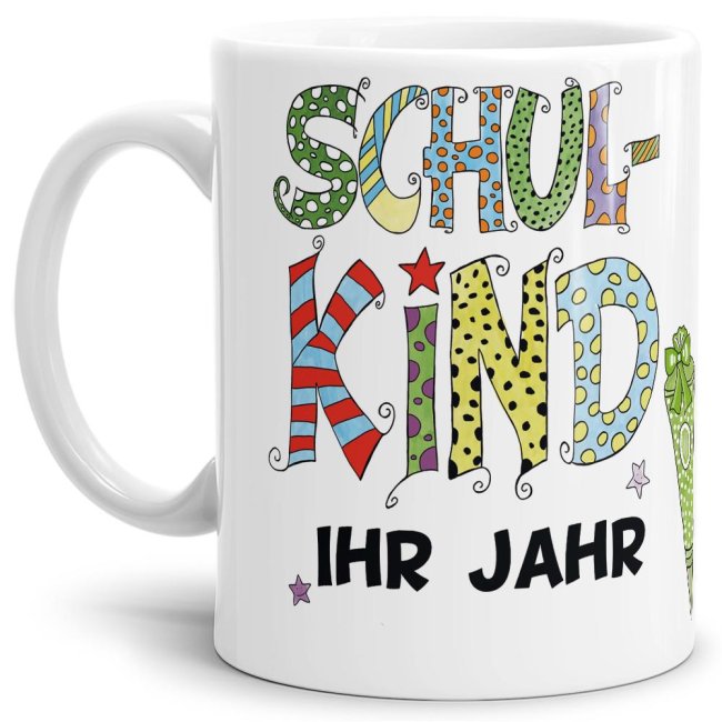 Die Kitazeit ist rum und die Einschulung steht vor der Tür. Unsere liebevoll gestalteten Becher mit dem Schriftzug - Schulkind - für Jungen...