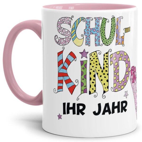 Die Kitazeit ist rum und die Einschulung steht vor der Tür. Unsere liebevoll gestalteten Becher mit dem Schriftzug - Schulkind - für Mädchen...