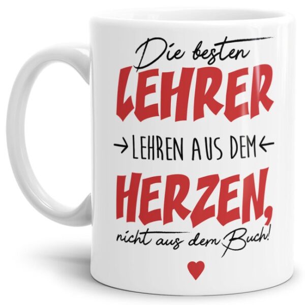 Ihr sucht ein Geschenk für die beste Lehrerin oder den coolsten Lehrer? Unsere Lehrer-Tassen mit besonderen Sprüchen sind für jeden Lehrer mit Herz...