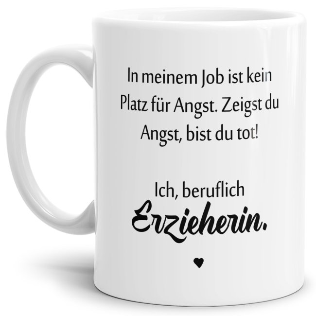 Ihr sucht ein Geschenk für die liebste Erzieherin oder den coolsten Erzieher? Unsere Tassen für Erzieherinnen oder Erzieher mit besonderen Sprüchen...