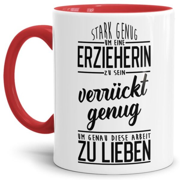 Ihr sucht ein Geschenk für die liebste Erzieherin oder den coolsten Erzieher? Unsere Tassen für Erzieherinnen oder Erzieher mit besonderen Sprüchen...