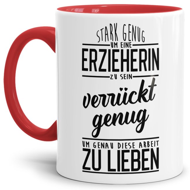 Ihr sucht ein Geschenk für die liebste Erzieherin oder den coolsten Erzieher? Unsere Tassen für Erzieherinnen oder Erzieher mit besonderen Sprüchen...