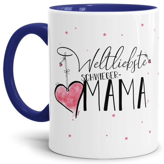 Diese Tasse aus hochwertiger Keramik mit Spruch - Weltliebste Schwiegermama - Innen & Henkel Schwarz - ist ein tolles Geschenk zum Geburtstag und...