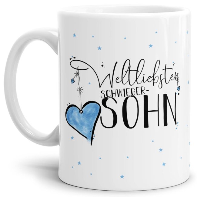 Diese Tasse aus hochwertiger Keramik mit Spruch - Weltliebster Schwiegersohn - Weiß - ist ein tolles Geschenk zum Geburtstag und eine schöne...