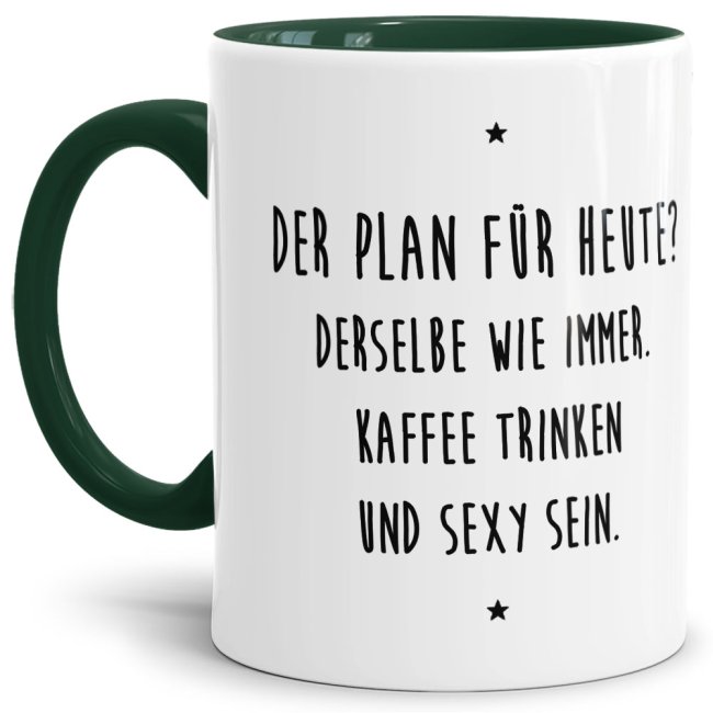 - Kaffee trinken und sexy sein - Unsere dunkelgrüne Keramik-Tasse passt in jede Lebenslage und zu jeder Situation. Ob als Bürotasse mit lustigem...