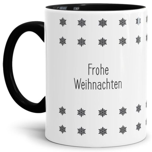 Tasse mit Weihnachtsmotiv und Schriftzug - Frohe Weihnachten - liebevoll gestaltet - ein nettes