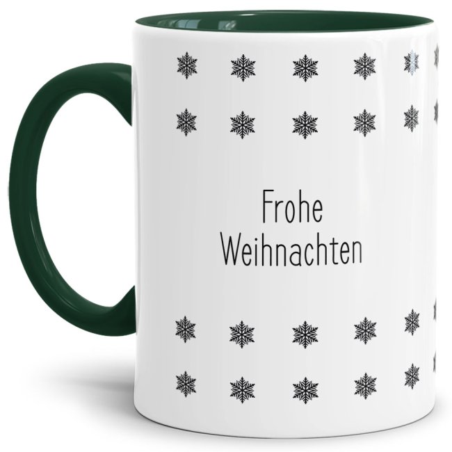 Tasse mit Weihnachtsmotiv und Schriftzug - Frohe Weihnachten - liebevoll gestaltet - ein nettes