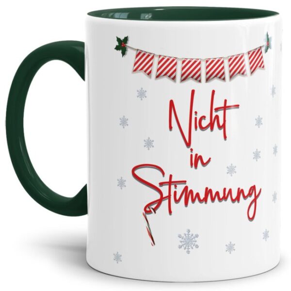 Weihnachtstasse mit Spruch - Nicht in Stimmung - das kleine Mitbringsel für Weihnachtsmuffel mit Humor als Lieblingstasse für die Adventszeit