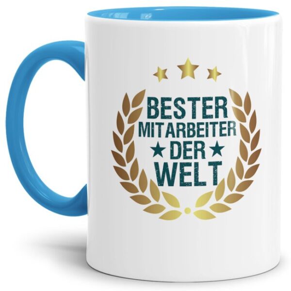 Originelle Spruch-Tasse für den besten Mitarbeiter der Welt. Eine besondere Geschenk-Idee zu jeder Gelegenheit - zum Danke sagen für eine besondere...