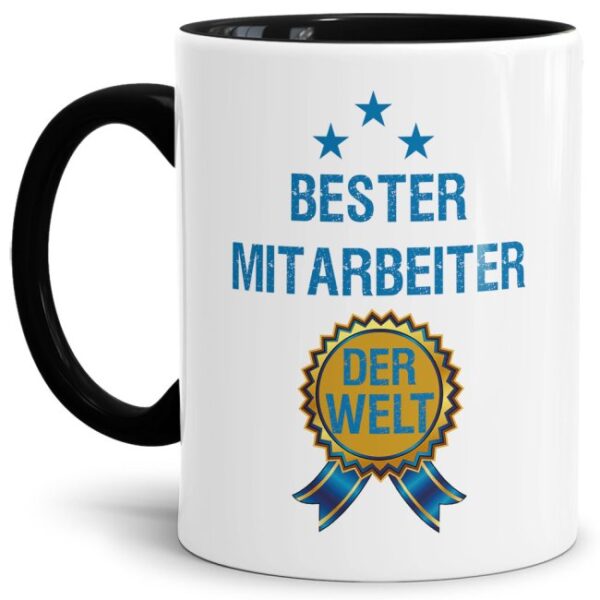 Originelle Spruch-Tasse mit Orden für den besten Mitarbeiter. Eine besondere Geschenk-Idee zu jeder Gelegenheit - zum Danke sagen für eine...