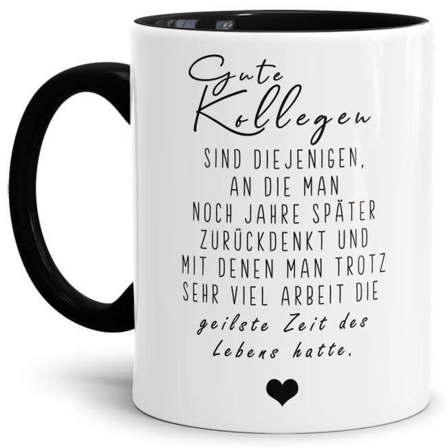 Originelle Spruch-Tasse Gute Kollegen". Eine besondere Geschenk-Idee zu jeder Gelegenheit - zum Danke sagen für eine besondere Leistung