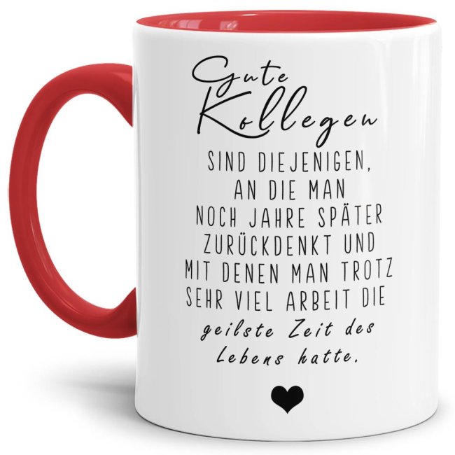 Originelle Spruch-Tasse Gute Kollegen". Eine besondere Geschenk-Idee zu jeder Gelegenheit - zum Danke sagen für eine besondere Leistung