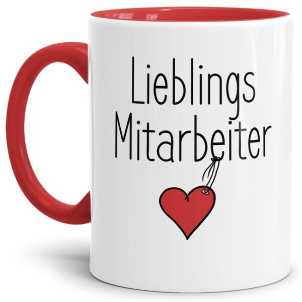 Originelle Spruch-Tasse Lieblingsmitarbeiter". Eine besondere Geschenk-Idee zu jeder Gelegenheit - zum Danke sagen für eine besondere Leistung