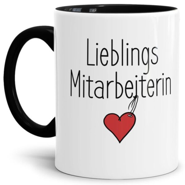 Originelle Spruch-Tasse Lieblingsmitarbeiterin". Eine besondere Geschenk-Idee zu jeder Gelegenheit - zum Danke sagen für eine besondere Leistung