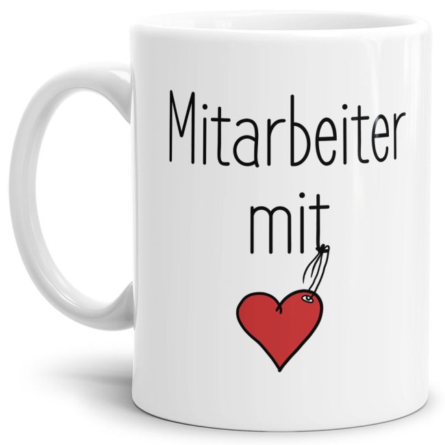 Originelle Spruch-Tasse Mitarbeiter mit Herz". Eine besondere Geschenk-Idee zu jeder Gelegenheit - zum Danke sagen für eine besondere Leistung