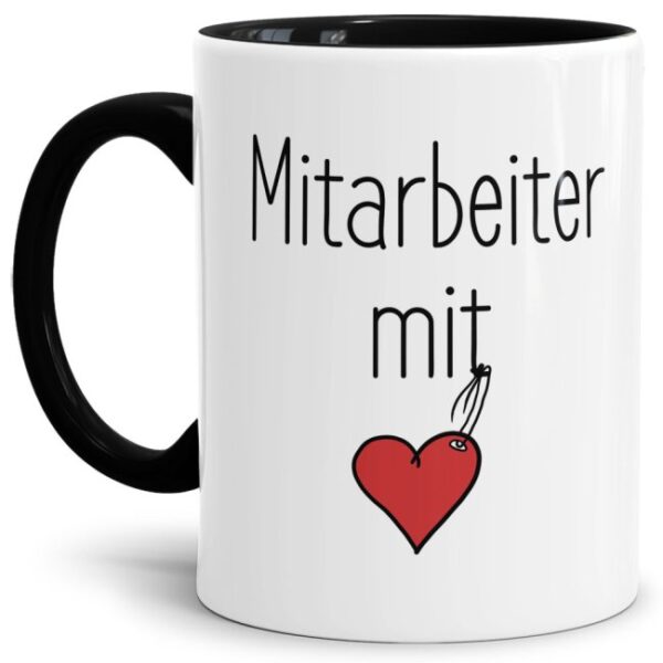 Originelle Spruch-Tasse Mitarbeiter mit Herz". Eine besondere Geschenk-Idee zu jeder Gelegenheit - zum Danke sagen für eine besondere Leistung