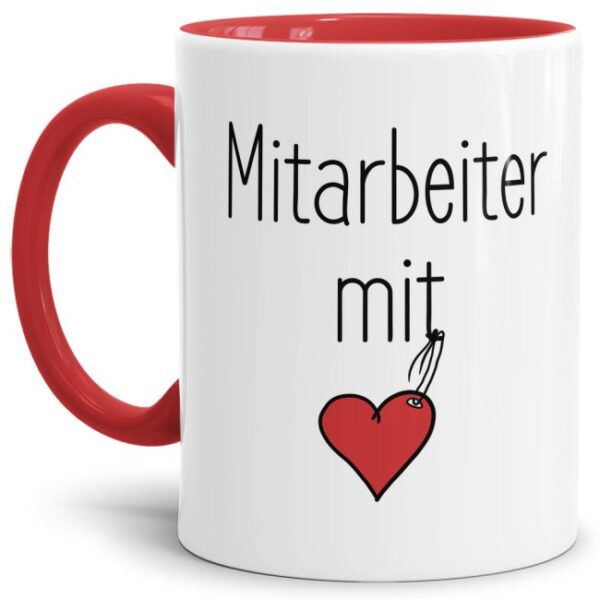 Originelle Spruch-Tasse Mitarbeiter mit Herz". Eine besondere Geschenk-Idee zu jeder Gelegenheit - zum Danke sagen für eine besondere Leistung