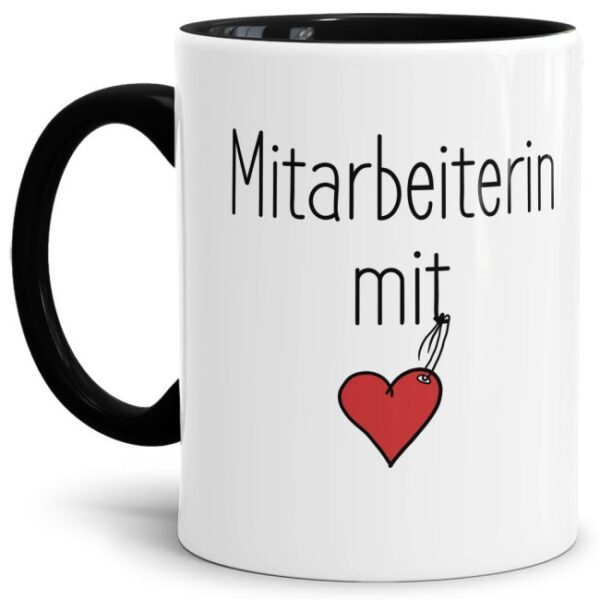 Originelle Spruch-Tasse Mitarbeiterin mit Herz". Eine besondere Geschenk-Idee zu jeder Gelegenheit - zum Danke sagen für eine besondere Leistung