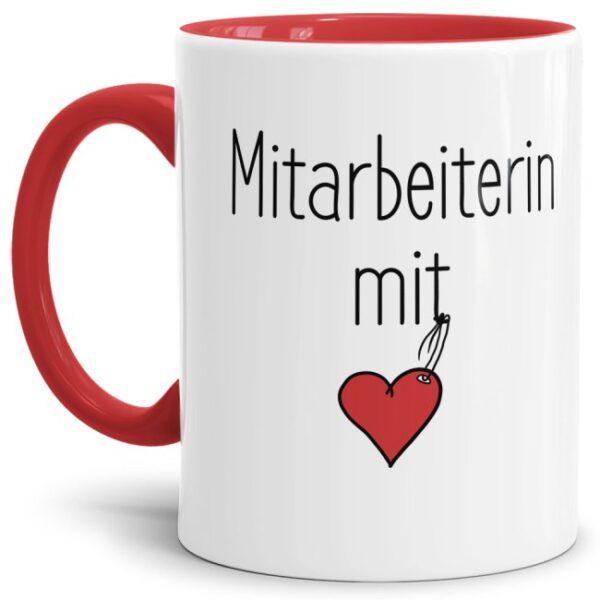 Originelle Spruch-Tasse Mitarbeiterin mit Herz". Eine besondere Geschenk-Idee zu jeder Gelegenheit - zum Danke sagen für eine besondere Leistung