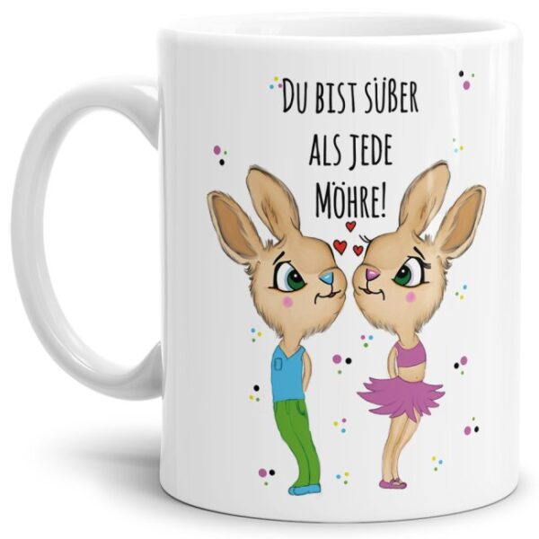 Unser süßer Kaffeebecher mit Hasenmotiv ist nicht nur zum Osterfest der Hingucker. Als nette Geschenkidee zu Ostern und zu jedem Anlass - auch als...