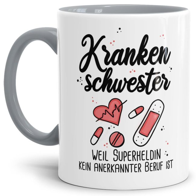 Kaffeebecher als Geschenk für die Krankenschwester. Unsere Berufe-Tassen mit lustigem Spruch sind immer eine tolle Geschenkidee. Eine einzigartige...