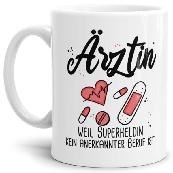 Kaffeebecher als Geschenk für Ärztinnen. Unsere Berufe-Tassen mit lustigem Spruch sind immer eine tolle Geschenkidee. Eine einzigartige Kaffeetasse...