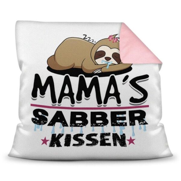 Witzig gestaltetes Sabber-Kissen zum Kuscheln und Sabbern für alle Mamas mit Humor. Hochwertige Kissenhülle mit Reißverschluss zum leichten...