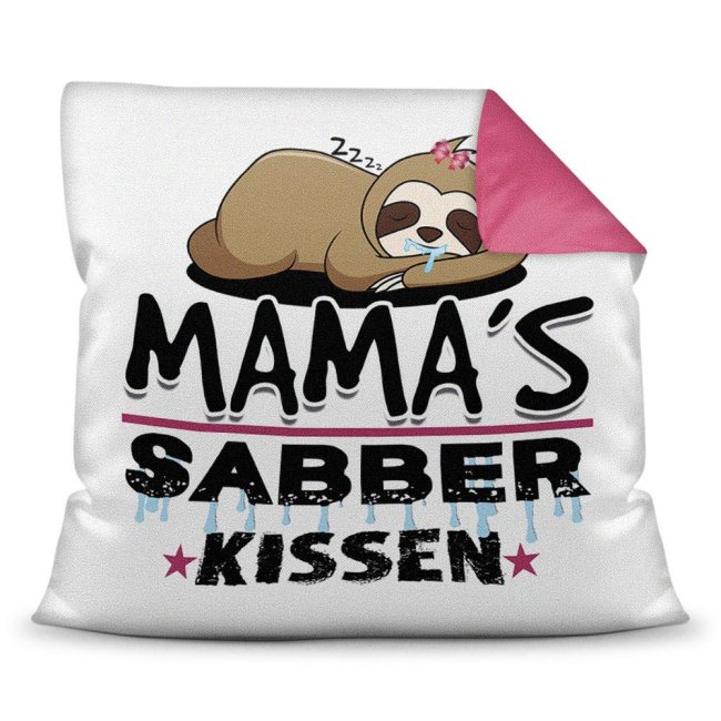 Witzig gestaltetes Sabber-Kissen zum Kuscheln und Sabbern für alle Mamas mit Humor. Hochwertige Kissenhülle mit Reißverschluss zum leichten...