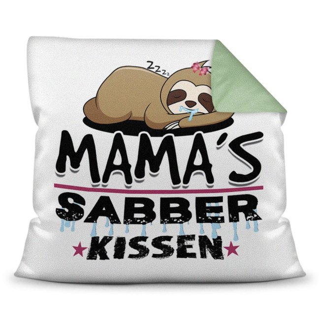 Witzig gestaltetes Sabber-Kissen zum Kuscheln und Sabbern für alle Mamas mit Humor. Hochwertige Kissenhülle mit Reißverschluss zum leichten...