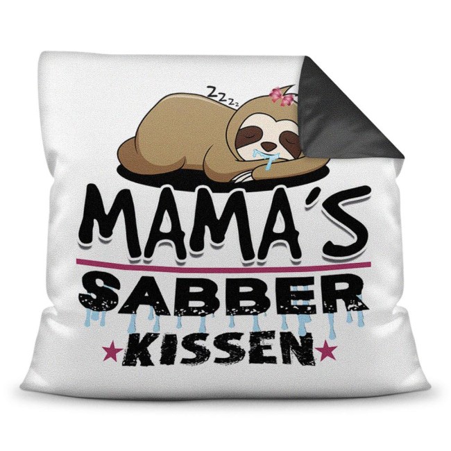 Witzig gestaltetes Sabber-Kissen zum Kuscheln und Sabbern für alle Mamas mit Humor. Hochwertige Kissenhülle mit Reißverschluss zum leichten...