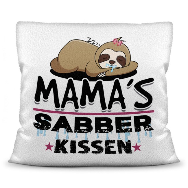 Witzig gestaltetes Sabber-Kissen zum Kuscheln und Sabbern für alle Mamas mit Humor. Hochwertige Kissenhülle mit Reißverschluss zum leichten...