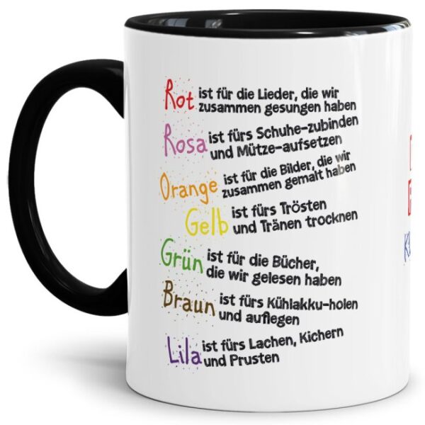 Tschüss Kindergartenzeit - Hallo Schule! Unsere liebevoll gestalteten Tassen sind eine tolle Geschenk-Idee für die Lieblings-Erzieherin