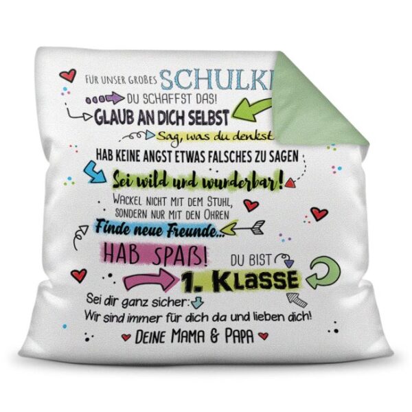 Liebevoll gestaltetes Kissen für Kinder.Ideal geeignet als Geschenk von Mama oder Papa für Tochter oder Sohn wird es ganz sicher zum Highlight in...