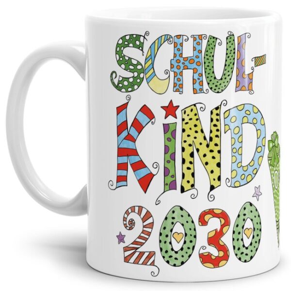 Tschüss Kindergartenzeit - Hallo Schule! Unsere liebevoll gestalteten Tassen mit gemaltem Spruch - Schulkind 2030 - sind eine tolle Geschenkidee...