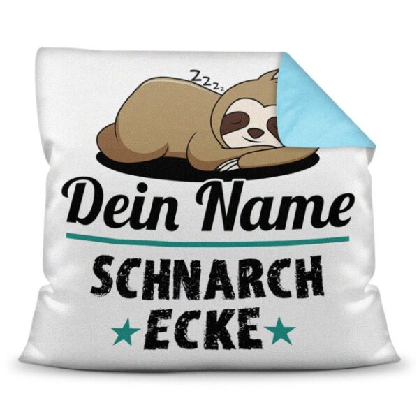 Personalisierbares Kissen mit lustigem Spruch - Deine Schnarchecke. Ein lustiges Geschenk für beste Freunde und Familienmitglieder. Für das...