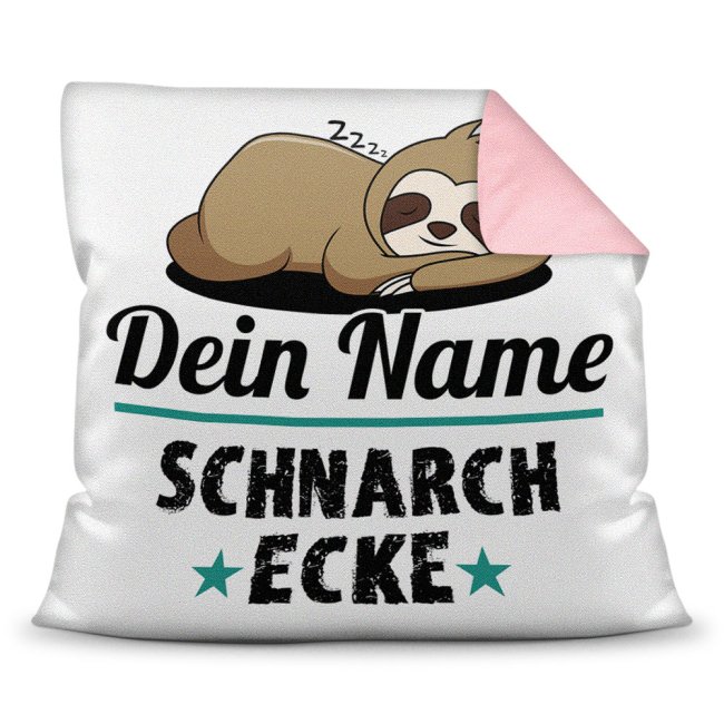 Personalisierbares Kissen mit lustigem Spruch - Deine Schnarchecke. Ein lustiges Geschenk für beste Freunde und Familienmitglieder. Für das...