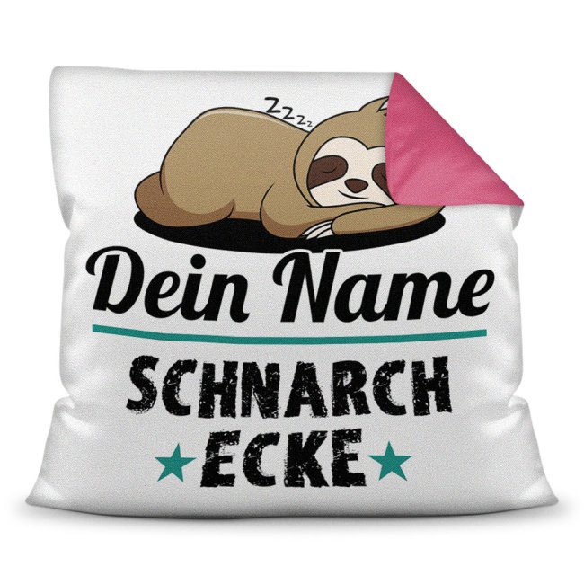 Personalisierbares Kissen mit lustigem Spruch - Deine Schnarchecke. Ein lustiges Geschenk für beste Freunde und Familienmitglieder. Für das...