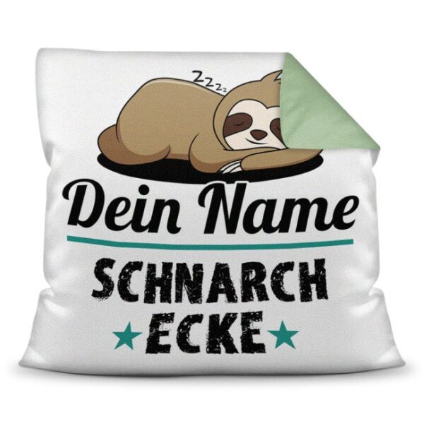 Personalisierbares Kissen mit lustigem Spruch - Deine Schnarchecke. Ein lustiges Geschenk für beste Freunde und Familienmitglieder. Für das...